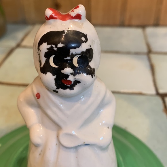 Vintage Salt Shaker with Painted Face - Picture 5 of 7
